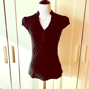 Bundle of Express Black & White Cap-sleeve Blouses